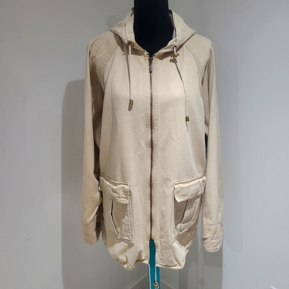 Northern Spirit by Hudson's Bay Co Vintage Cotton Cream Hooded Jacket Medium